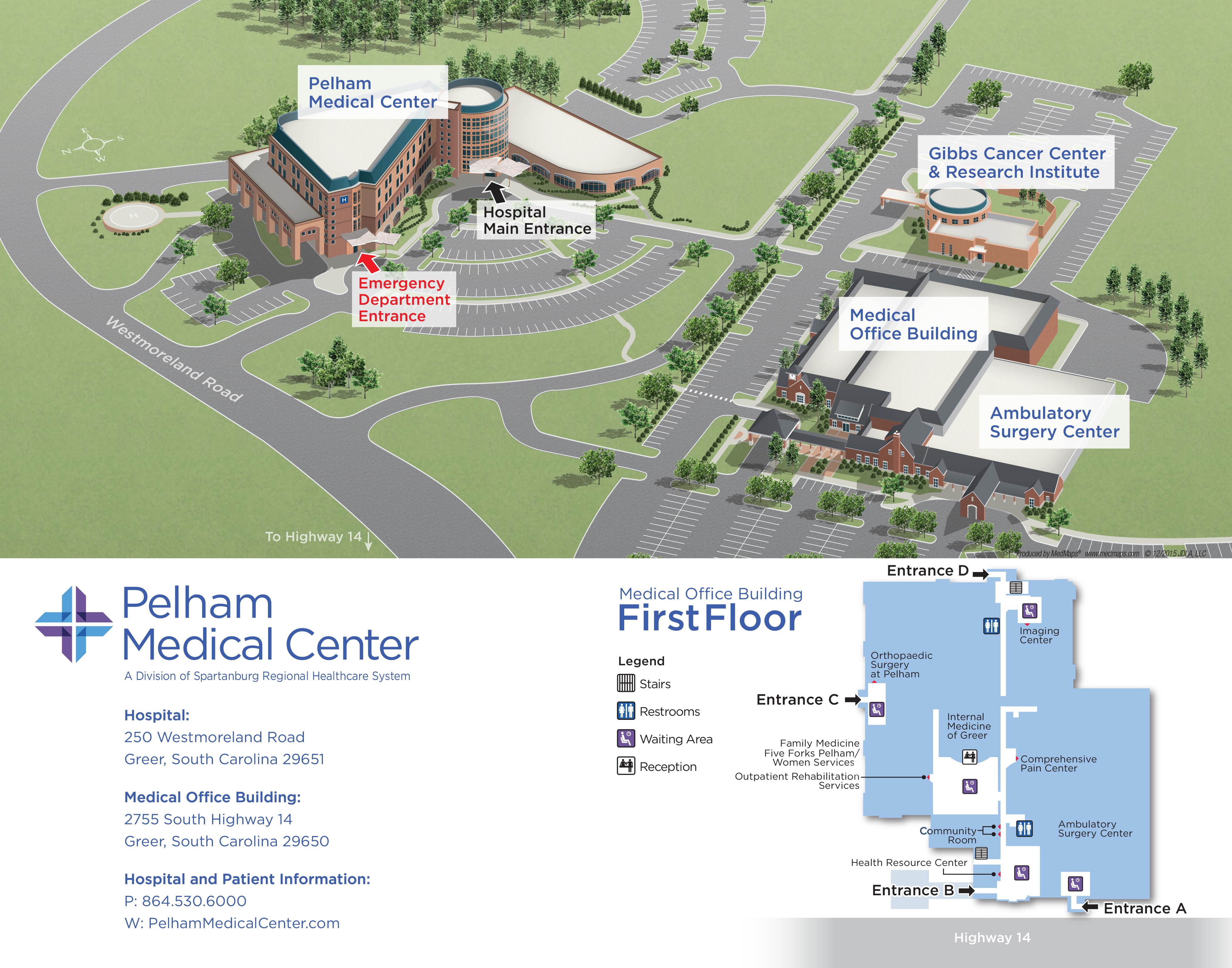 Pelham Medical Center Campus Map