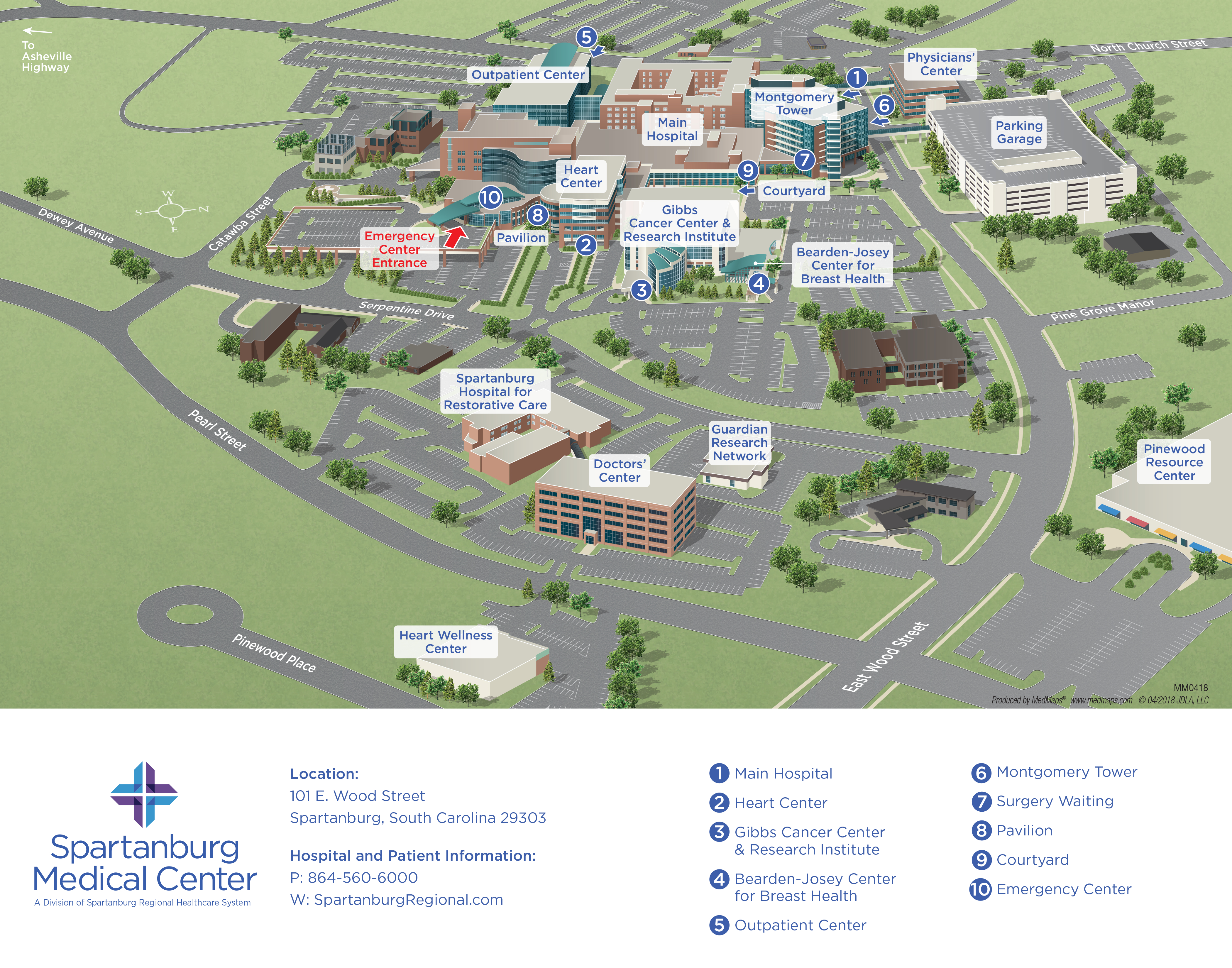 Spartanburg Medical Center Campus Map